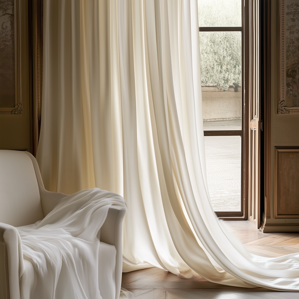 xujieshan curtain made of crepe de chine a96c5782 67e4 4e70 99ad 3af0151cc329