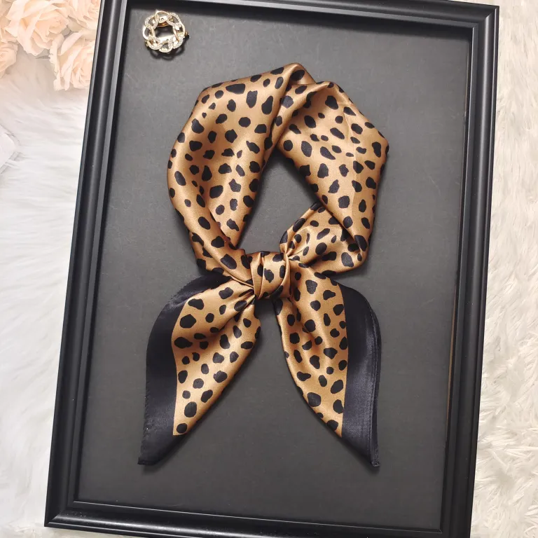 Leopard Print Silk Scarf