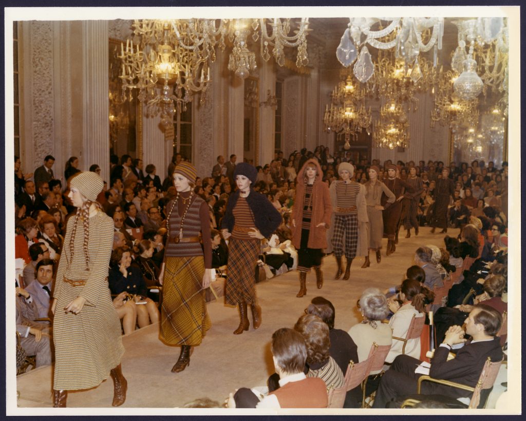 1970 Missoni fashion show in Plazzo Pitti, Florence , Italy 