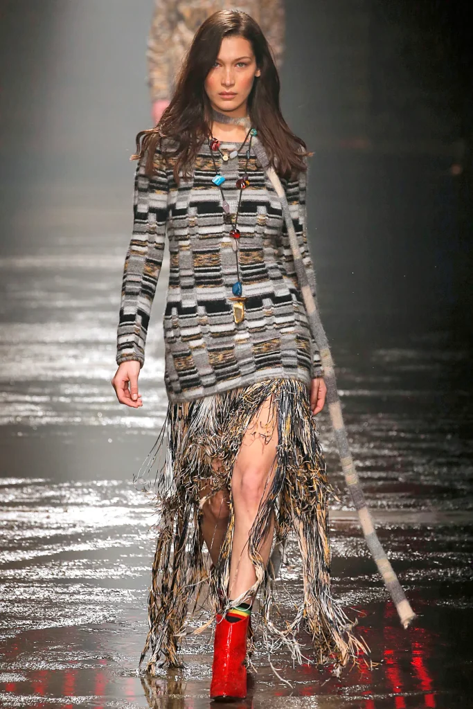 Bella Hadid on the cat walk of Missoni fashion show 2018 