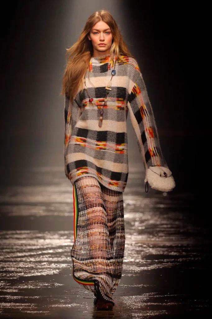 Gigi Hadid on the cat walk of Missoni fashion show 2018 