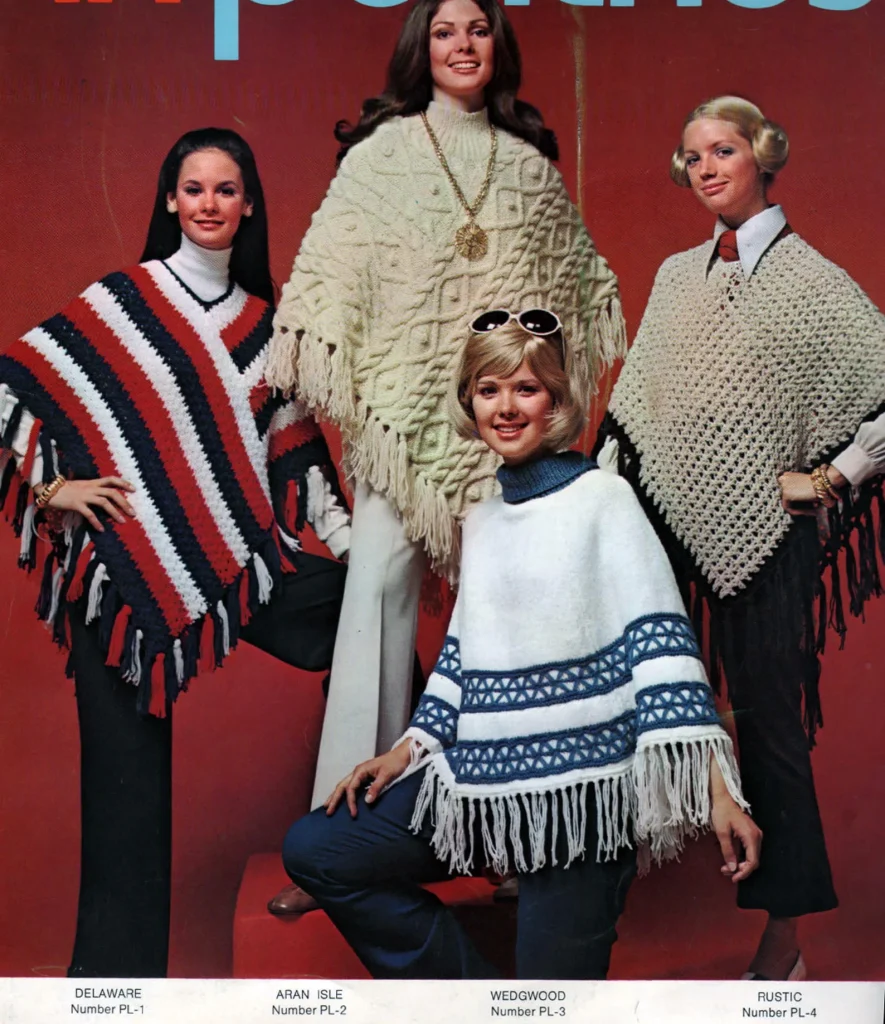 poncho fashion in 1970s