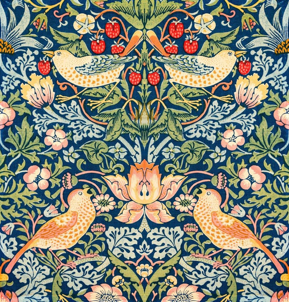 Nature intemporelle : 10 célèbres motifs de William Morris et leur héritage durable 1 William Morris - Strawberry Thief (1883)