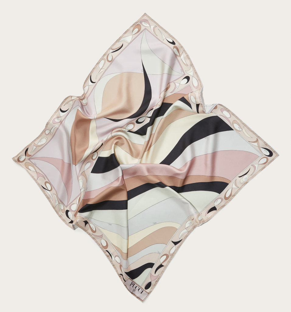 2 Pucci silk scarf pink