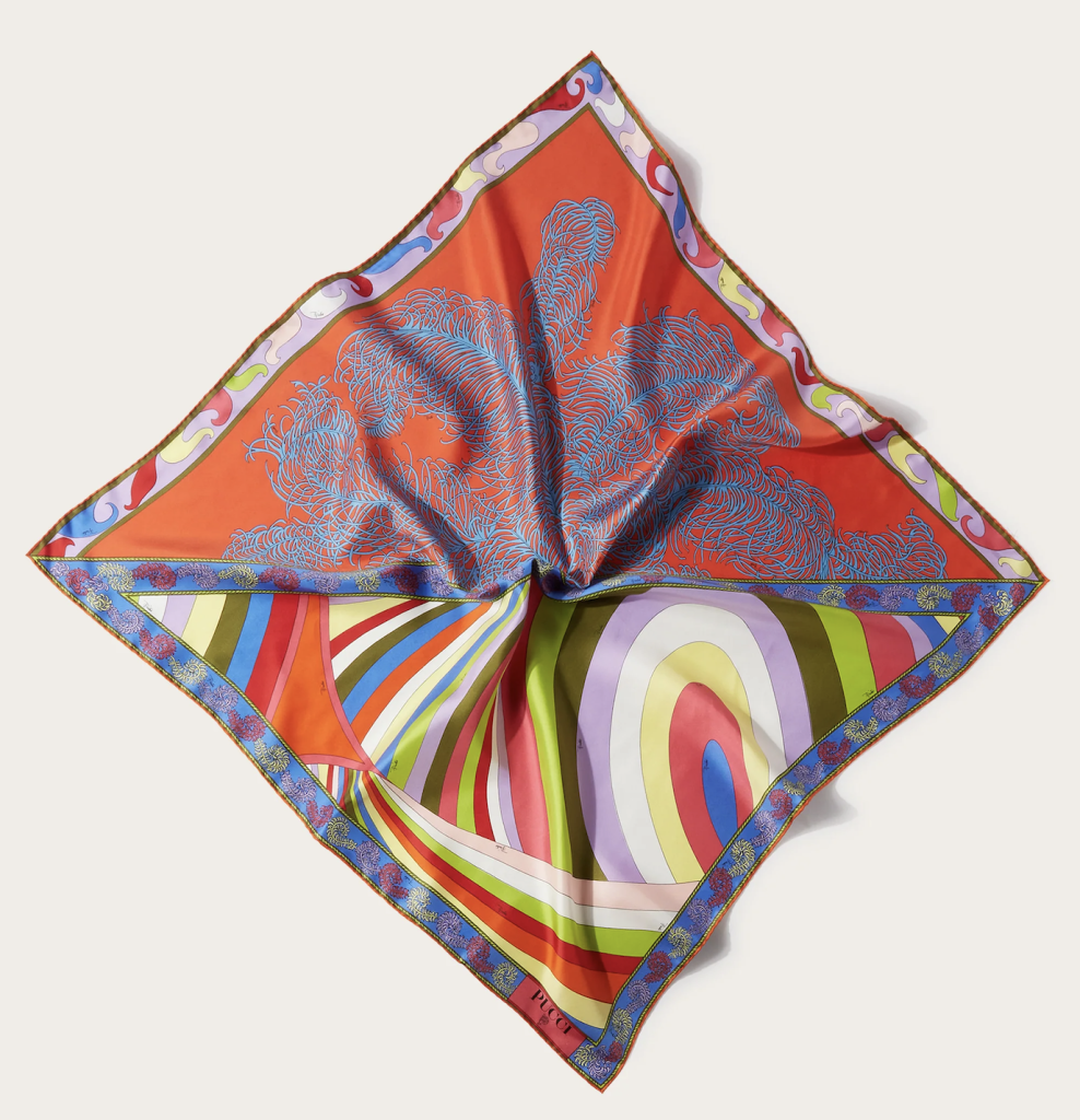 2 Pucci silk scarf rainbow